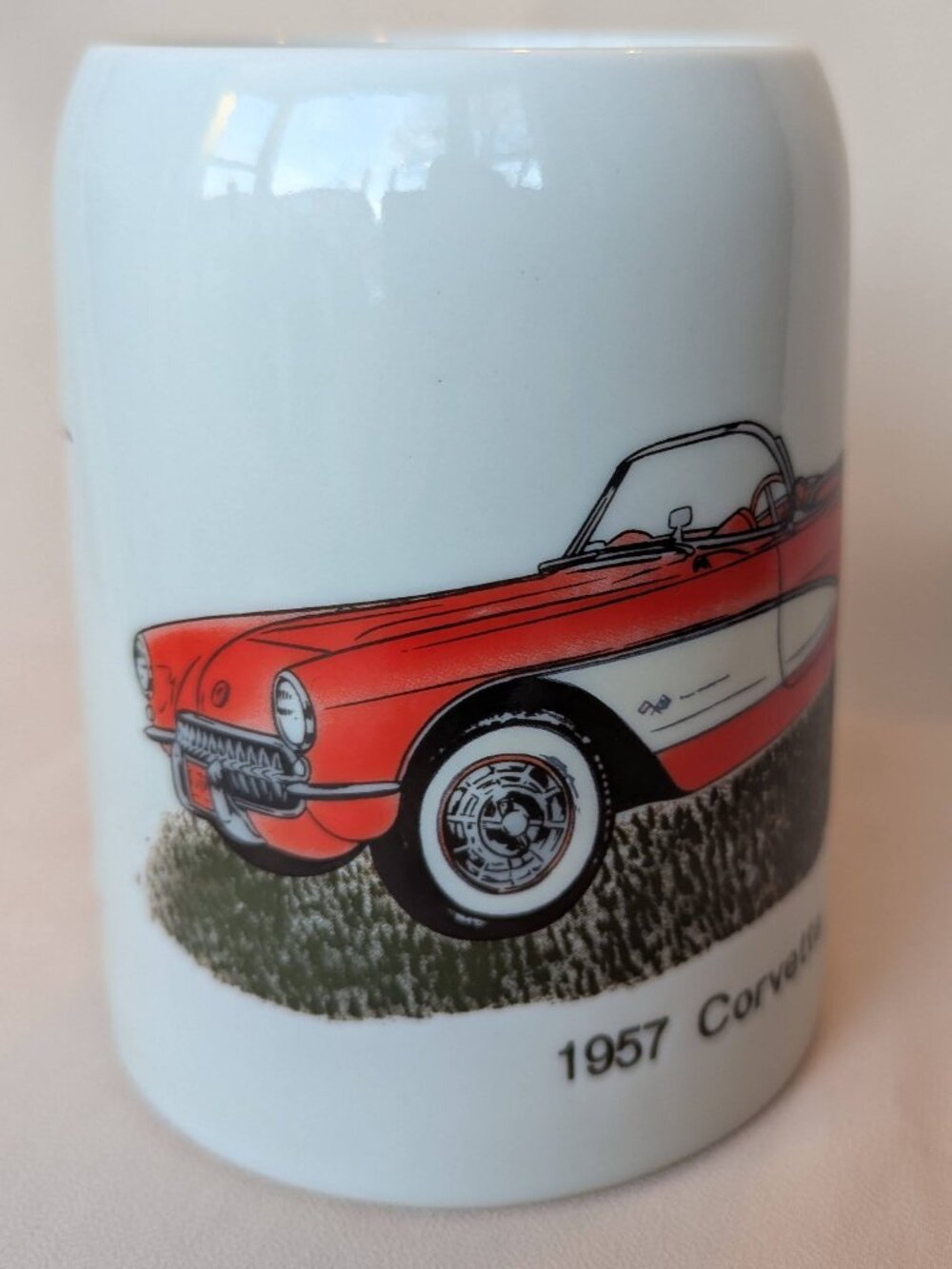 1957 Corvette Ceramic Coffee Tea Beer Mug Giftcraft Japan - Picture 2 of 5